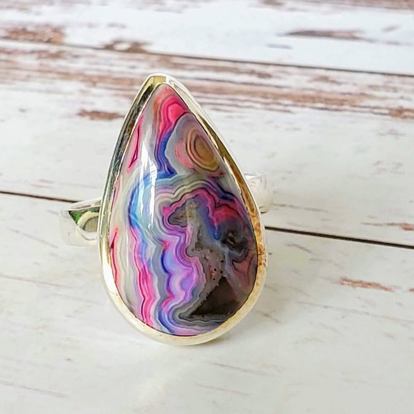 The Girl With Kaleidoscope Eyes Jewelry - Candy Swirl Laguna Lace Sterling Ring